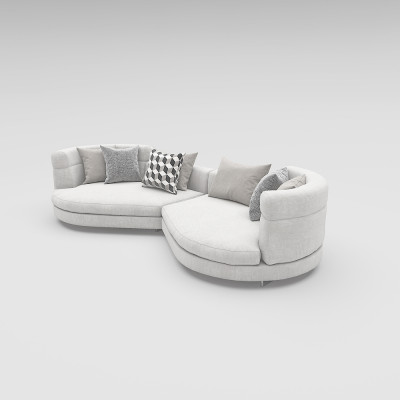 Ronde grote xxl bank 4 zits Luxe Italiaans design Ronde bank Luxe gestoffeerde banken