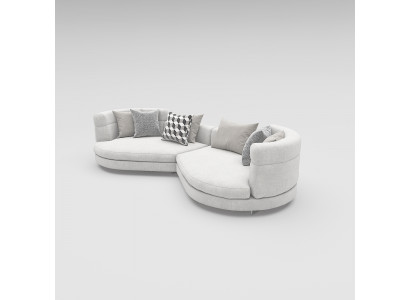 Ronde grote xxl bank 4 zits Luxe Italiaans design Ronde bank Luxe gestoffeerde banken
