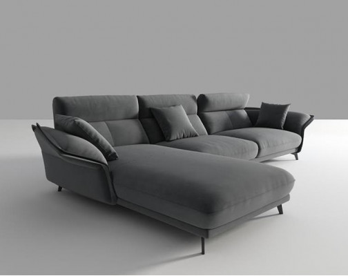Bankstel Stof L-vorm Bank Woongebied Hoekbank Set Modern Ontwerp Bankstellen