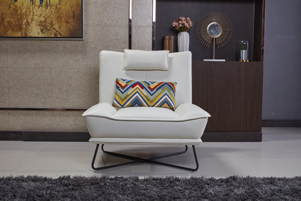 Luxe stoel gestoffeerde cocktail relax lounge clubstoelen meubels ontwerp fauteuil wit