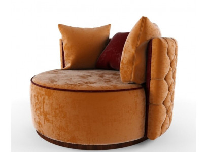 Ronde fauteuil Chesterfield Club Ronde bank Bank Ronde relaxstoelen Beklede stoel