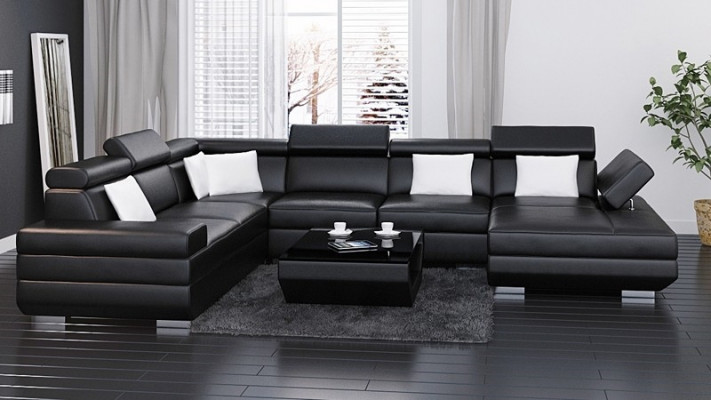Moderne bank hoekbank U-vorm Bekleed hoekbank Designer zitmeubels Bankstellen