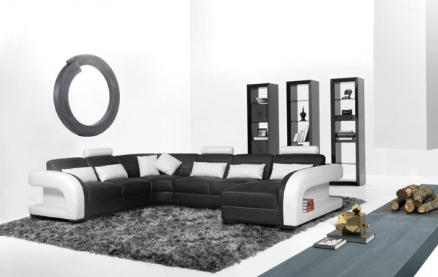 Luxe woonkamer hoekbank hoekbank hoekbank bank bekleding hoek bank leer