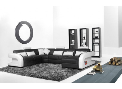 Luxe woonkamer hoekbank hoekbank hoekbank bank bekleding hoek bank leer