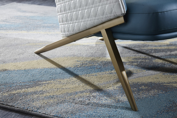 Fauteuil Ontwerp Bank Bank Bank Leer Lounge Club Bekleding Zetel Luxe Turkoois Nieuw