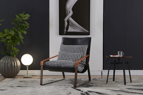 Fauteuil Ontwerp Bank Bank Relax Leer Lounge Club Beklede Stoel Luxe TV