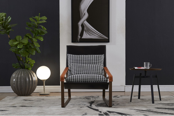 Fauteuil Ontwerp Bank Bank Relax Leer Lounge Club Beklede Stoel Luxe TV