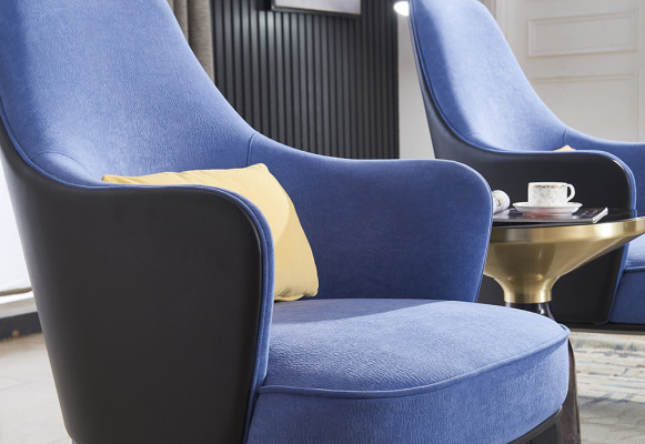 Lounge Luxe TV Club Stoel Bekleding Zitter Fauteuil Design Bank Bank Relax Stof