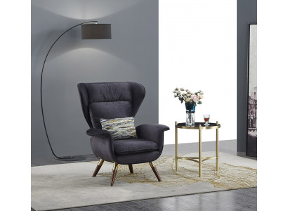 Fauteuil Desigbank Bank Bank Zitter Luxe Oren Zit Ontspan Leder Lounge Club Bekleding