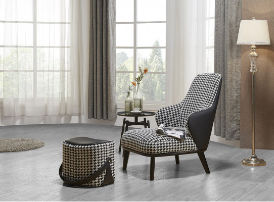Fauteuil Design Bank Bank Sofa Ontspannen Stof Lounge Luxe TV-clubbekleding Zitter