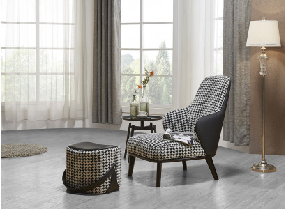 Fauteuil Design Bank Bank Sofa Ontspannen Stof Lounge Luxe TV-clubbekleding Zitter