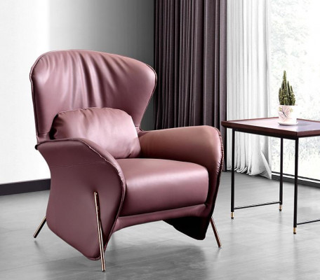Fauteuil Design Bank Bank Sofa Ontspan Leder Lounge Club Gestoffeerde Zitplaats Luxe Leder S