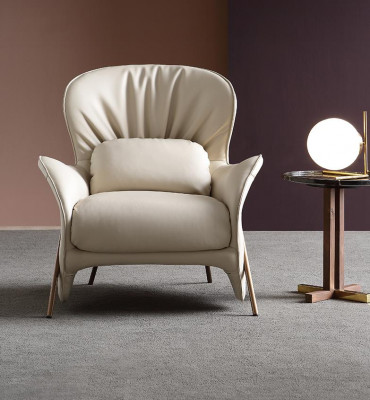 Luxe stoel bekleding cocktail relax lounge club stoelen meubels ontwerp fauteuil leer