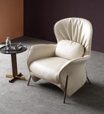 Luxe stoel bekleding cocktail relax lounge club stoelen meubels ontwerp fauteuil leer