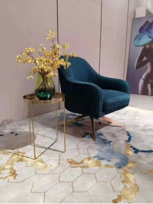 Fauteuil Club Lounge Designer Leunstoel Bekleed Bank 1-Zits TV-stof Nieuw