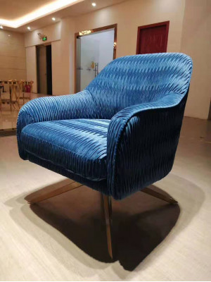 Fauteuil Club Lounge Designer Leunstoel Bekleed Bank 1-Zits TV-stof Nieuw
