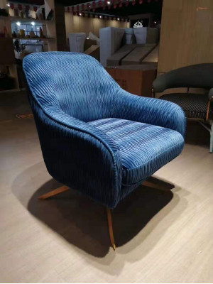 Fauteuil Club Lounge Designer Leunstoel Bekleed Bank 1-Zits TV-stof Nieuw