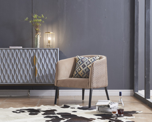 Luxe stoel bekleding cocktail relax lounge clubstoelen meubels ontwerp fauteuil beige