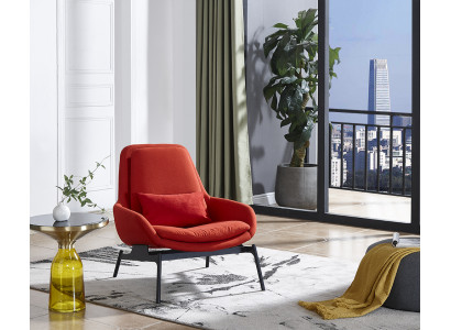 Luxe stoel bekleding cocktail relax lounge club stoelen meubels design fauteuil rood.