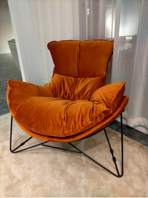 Luxe stoel bekleding cocktail ontspanningslounge clubstoelen meubelontwerp oranje