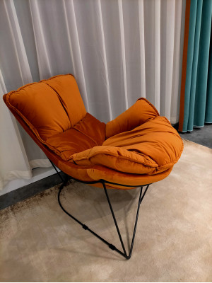 Luxe stoel bekleding cocktail ontspanningslounge clubstoelen meubelontwerp oranje