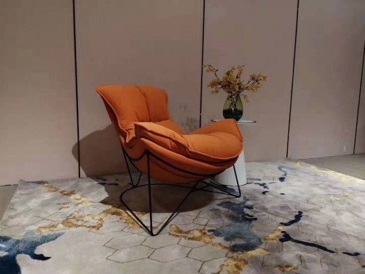 Luxe stoel bekleding cocktail ontspanningslounge clubstoelen meubelontwerp oranje