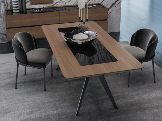 Luxe eetkamerset Eettafel 4 stoelen Stof Eethoek Set Nieuw