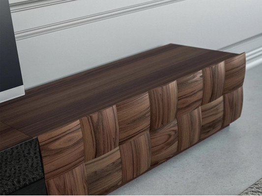 Woonkamer Compleet 4-delig tv-meubel woonwand houten meubels wandplank wandkast