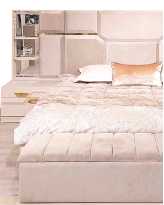 Stel luxe tweepersoonsbed met 2 nachtkastjes slaapkamer modern designer meubels