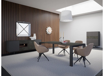 Eetgroep Eetkamerset 8-delig Eettafel 4x Stoelen Luxe Kast Design Interieur