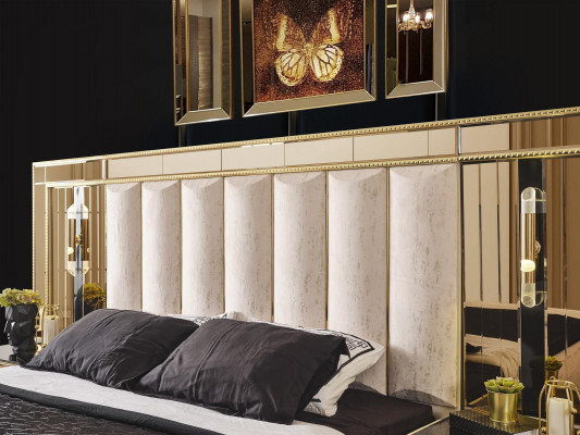 Luxe slaapkamerset 4-delig bed 2x nachtkastje kaptafel Nieuw