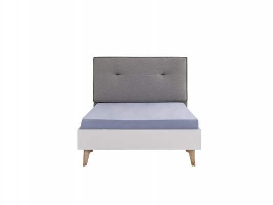 Kinderbed Bed 100 cm Jeugdbed Hout Grijs Kinderkamer Stof Modern