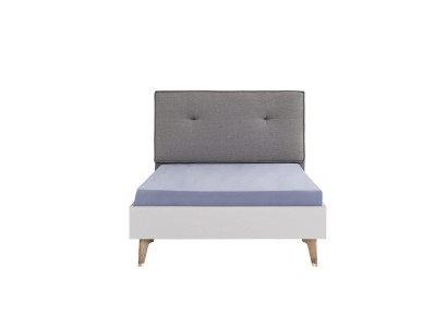 Kinderbed Bed 100 cm Jeugdbed Hout Grijs Kinderkamer Stof Modern