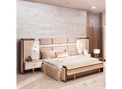 Slaapkamer set Luxe ontwerp Bed 2x nachtkastjes Modern inrichting