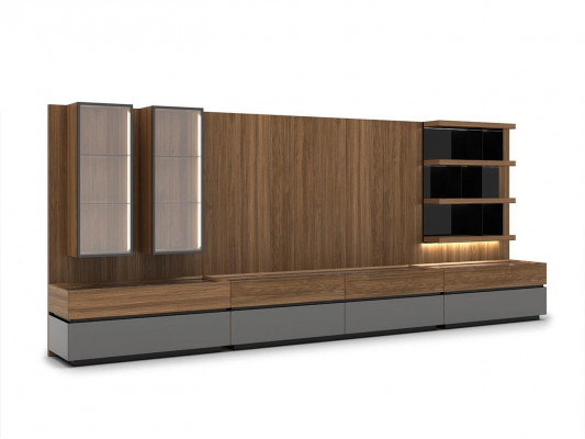 Modern Design Inrichting Woonkamerset TV-standaard Wandplanken Houten meubels Nieuw