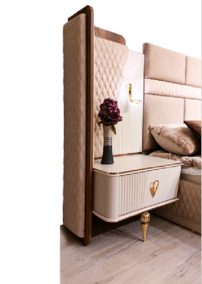 Slaapkamer set Luxe ontwerp Bed 2x nachtkastjes Modern inrichting