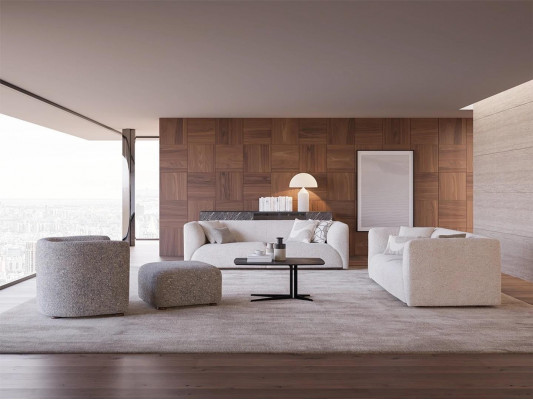 Woonkamermeubilair 4-delig bankstel 2x driezitsbank luxe voetenbankje nieuw fauteuil  Woonkamermeubilair 4-delig bankstel 2x driezitsbank luxe voetenbankje nieuw fauteuil
