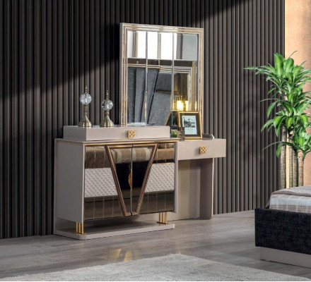 Moderne make-uptafel luxe meubels spiegel Nieuwe inrichting slaapkamer