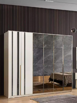 Kledingkast Luxe Slaapkamer Houten Kast Glas Kast Meubelontwerp