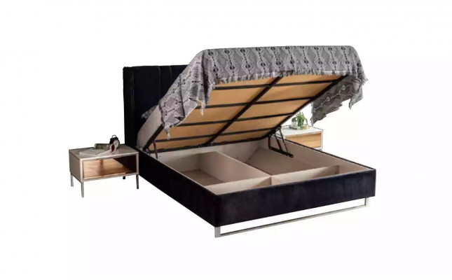Slaapkamer Bed 2x Nachtkastjes Luxe Meubels 3-delig Modern Bedden Nieuw