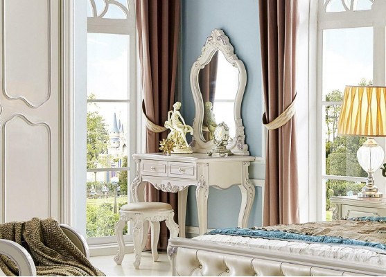 Bed 2x Nightstand 3 pcs. Bedroom set Design Modern Luxury Bedroom sets