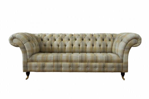 Designer bankstel 3-zits Chesterfield gestoffeerd bankstellen 240cm van textiel