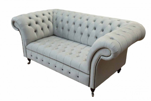 Chesterfield Bank 2-Zits Bank Gestoffeerde Banken Design Luxe Banken Grijs