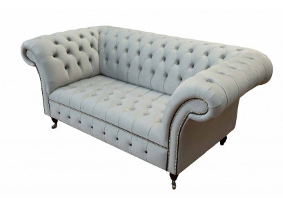 Chesterfield Bank 2-Zits Bank Gestoffeerde Banken Design Luxe Banken Grijs