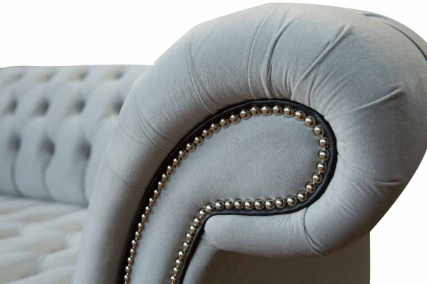 Chesterfield Bank 2-Zits Bank Gestoffeerde Banken Design Luxe Banken Grijs