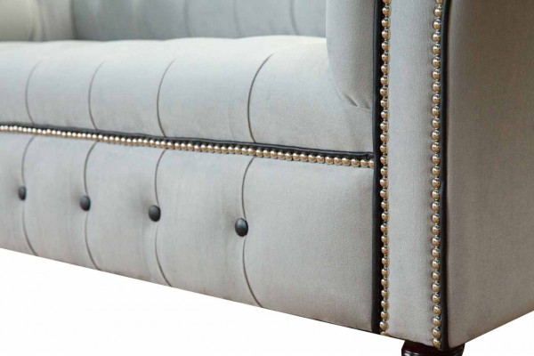 Chesterfield Bank 2-Zits Bank Gestoffeerde Banken Design Luxe Banken Grijs