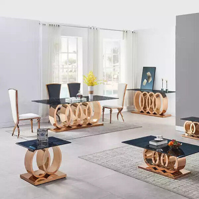 Ontwerper eettafel Eetkamer tafels Eetkamer meubels Roestvrijstalen tafel Tafels