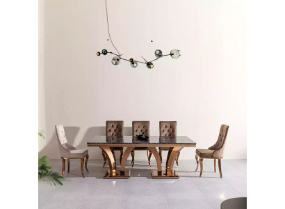Luxe eettafel Moderne eetkamer Eettafels Tafels Ontwerp Metalen Tafel