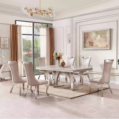 Luxe eettafel Moderne eetkamer Eettafels Tafels Ontwerp Metalen Tafel