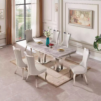 Luxe eettafel Moderne eetkamer Eettafels Tafels Ontwerp Metalen Tafel